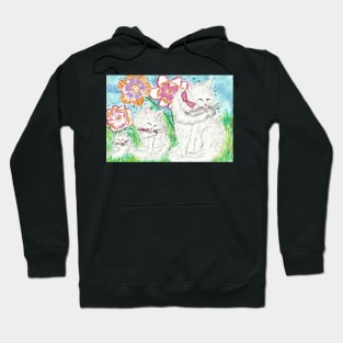 Cat  family  bath time  art Hoodie